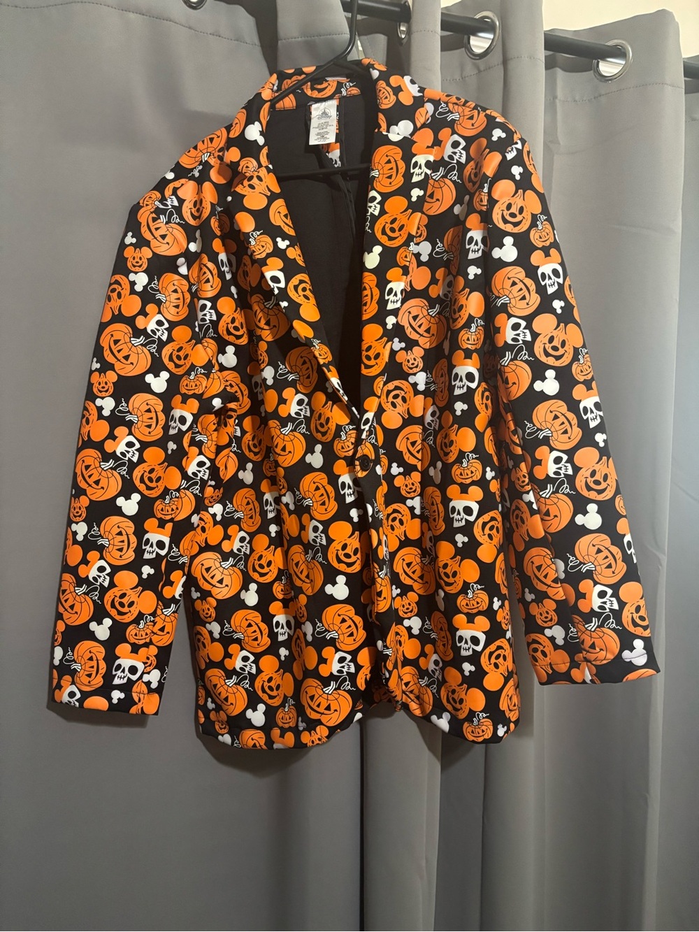 Disney Halloween Pumpkin & Skull Blazer in Black and Orange